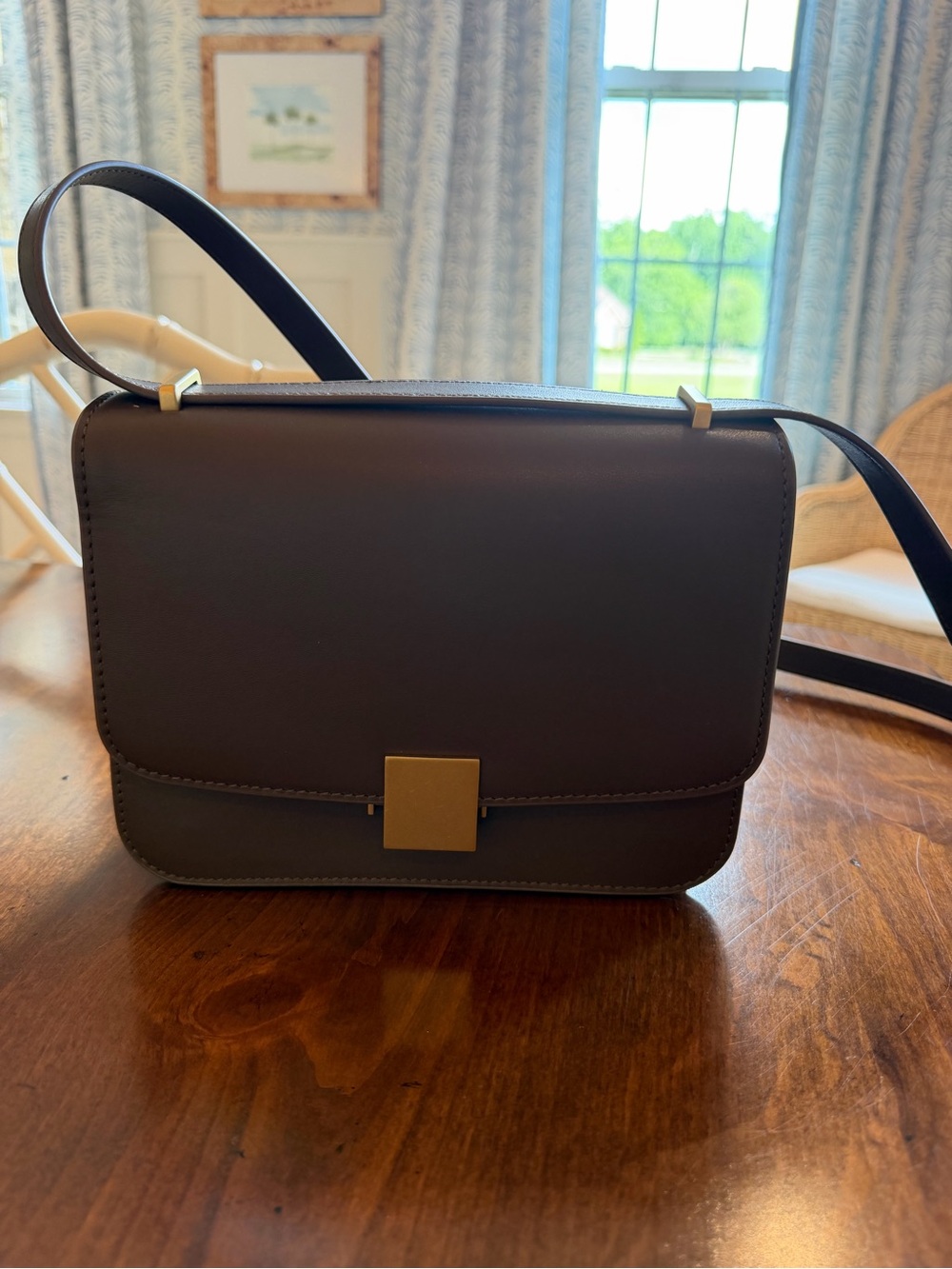 Quince Italian Leather Box Shoulder Bag - Picture 6 of 10